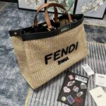 Medium Raffia Peekaboo X-Tote Beige 41 cm - Image 2