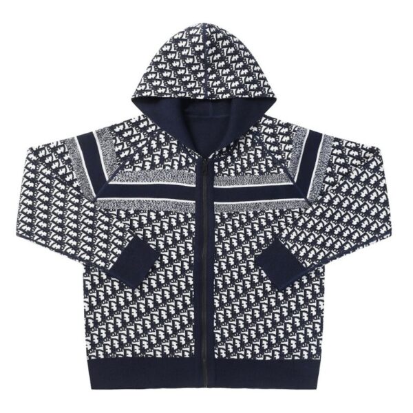 Hoodie Christian Dior Monogram Knit Jacket DO067 - Image 5