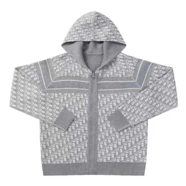Hoodie Christian Dior Monogram Knit Jacket DO067 - Image 4