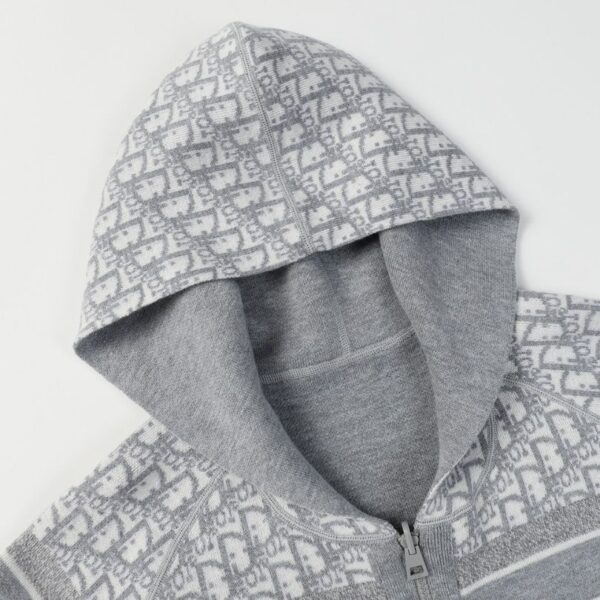 Hoodie Christian Dior Monogram Knit Jacket DO067 - Image 13
