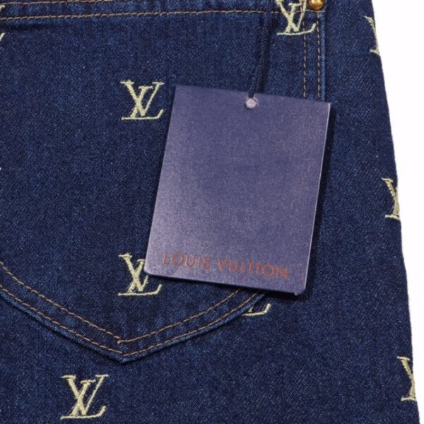 Denim Shorts Louis Vuitton LV Monogram Blue - Image 7