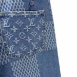 Louis Vuitton LV Blue Patchwork Denim Pants - Image 6
