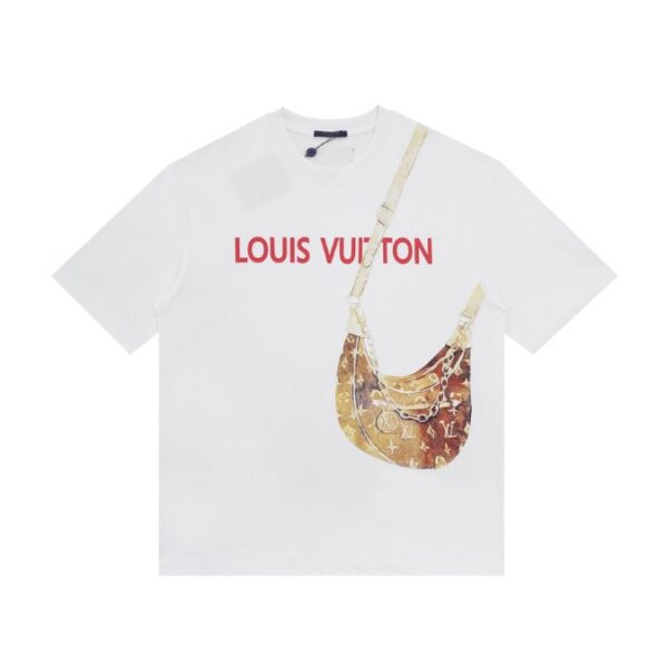 T-shirt Louis Vuitton LV White Bag Print - Image 1