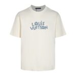 Louis Vuitton LV White T-shirt Blue Floral Logo