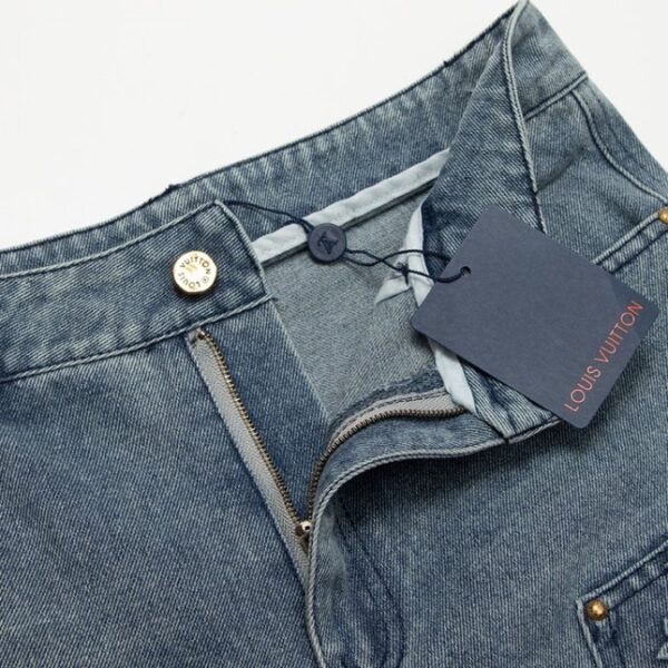 Denim Set Louis Vuitton Monogram Blue Shirt - Image 11