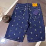 Denim Shorts Louis Vuitton LV Monogram Blue - Image 9