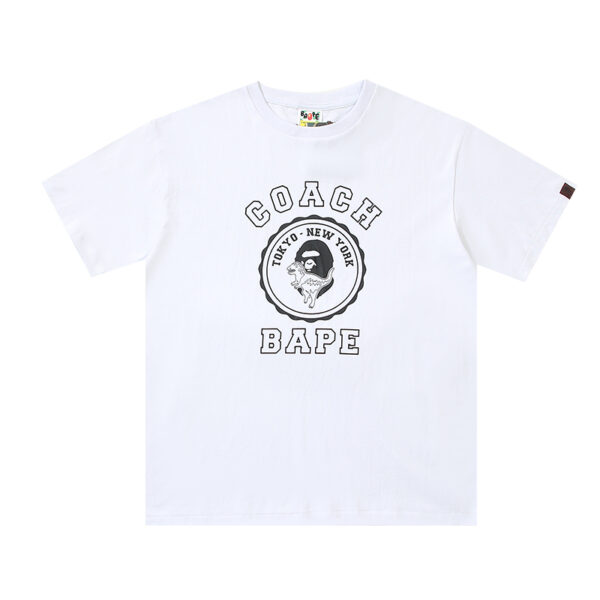 T-shirt BAPE Coach Logo White BP009 - Image 1