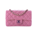 Classic Flap Rosa Silberbeschl?ge 25 cm