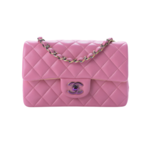Classic Flap Rosa Silberbeschl?ge 25 cm