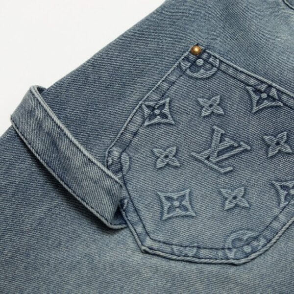 Denim Set Louis Vuitton Monogram Blue Shirt - Image 10