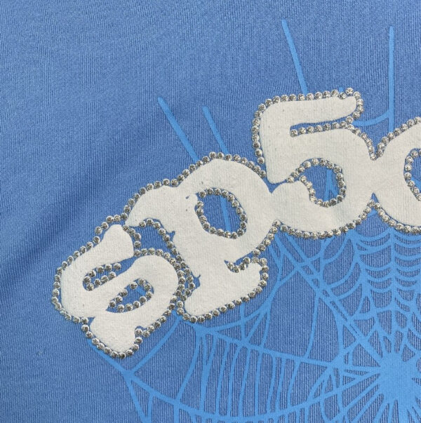 Hoodie Sp5der Web Sky Blue - Image 6