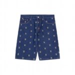 Denim Shorts Louis Vuitton LV Monogram Blue
