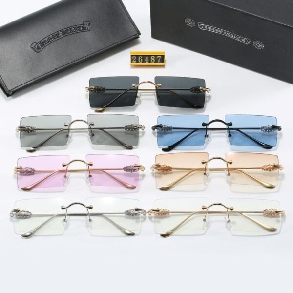 Sunglasses Chrome Hearts Rimless with Colored Lenses CH083 - Image 8