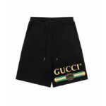 Shorts Gucci Logo Print Black GC057