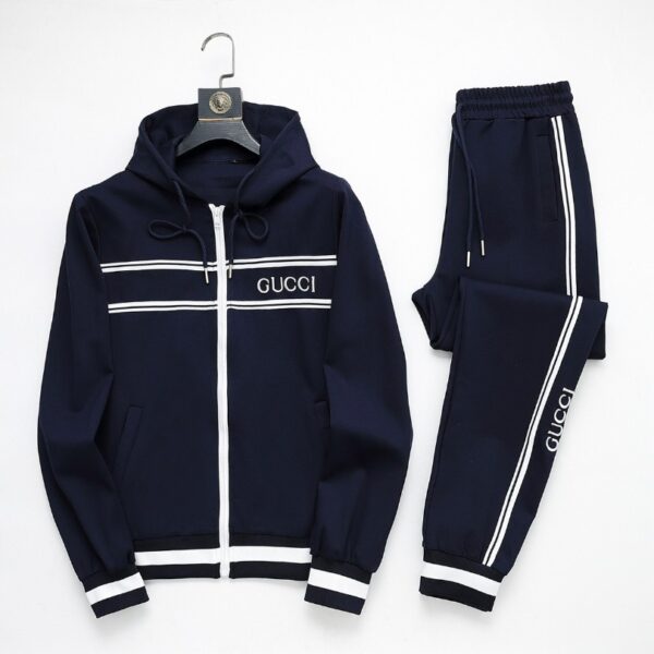 Set Gucci Tracksuit Navy Striped GC104 - Image 1