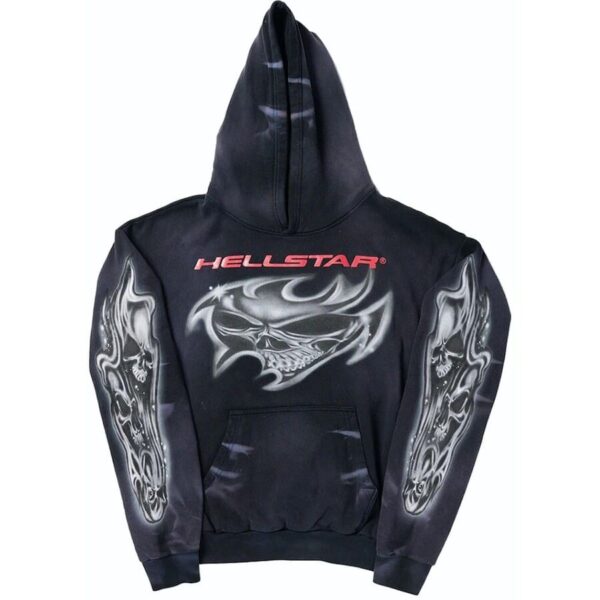 Hoodie Hellstar Airbrushed Skull - Image 1