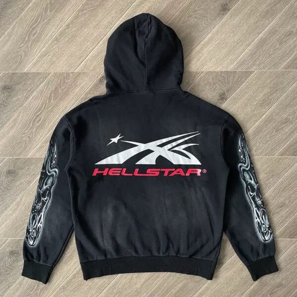 Hoodie Hellstar Airbrushed Skull - Image 3