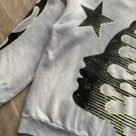 Hoodie Hellstar Logo Flame Grey/Green - Image 7