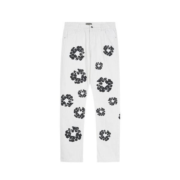 Jeans Denim Tears Floral Print White - Image 1