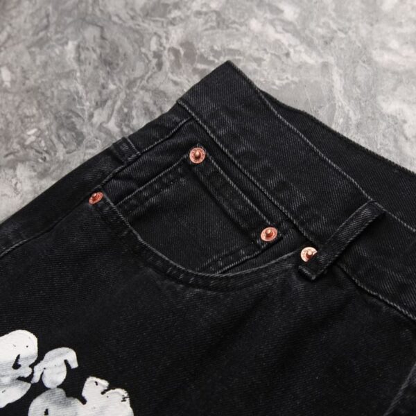 Denim Tears x Levi's Cotton Wreath Jeans Black - Image 7