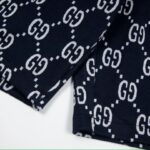 Shorts Gucci Monogram Stripe Navy GC056 - Image 9
