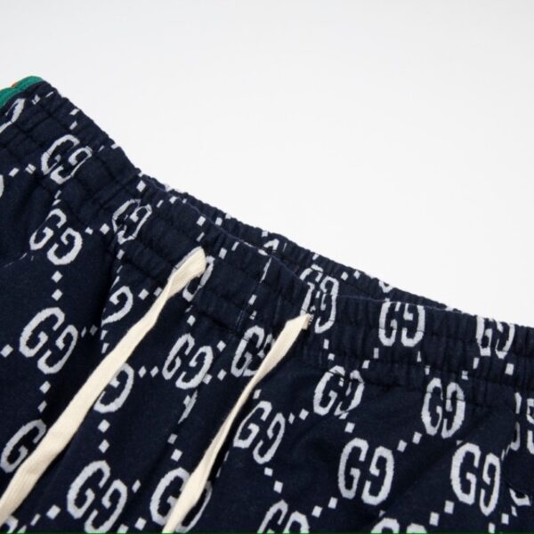 Shorts Gucci Monogram Stripe Navy GC056 - Image 5