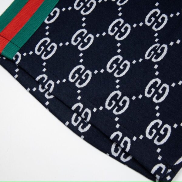 Shorts Gucci Monogram Stripe Navy GC056 - Image 8