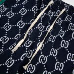 Shorts Gucci Monogram Stripe Navy GC056 - Image 4