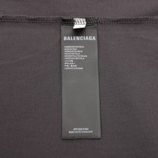 T-shirt Balenciaga BB Logo Spray Paint Black BL007 - Image 7