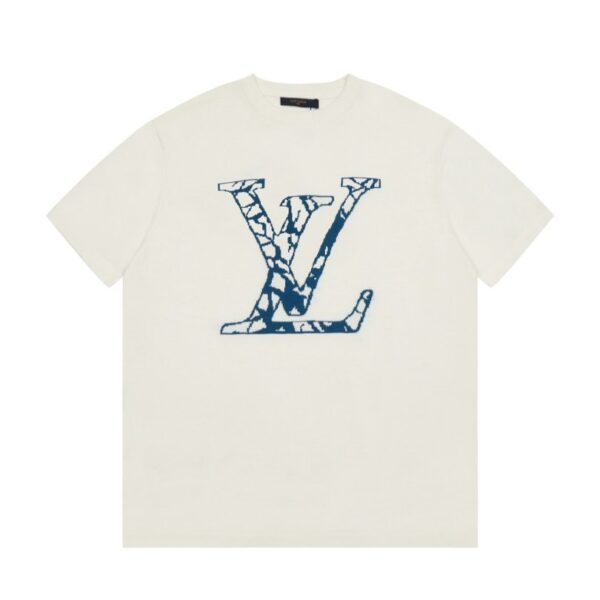 T-shirt Louis Vuitton Cracked Monogram Ivory LV013 - Image 1