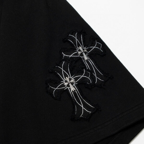 Shorts Chrome Hearts Black Cross Patch CH031 - Image 5