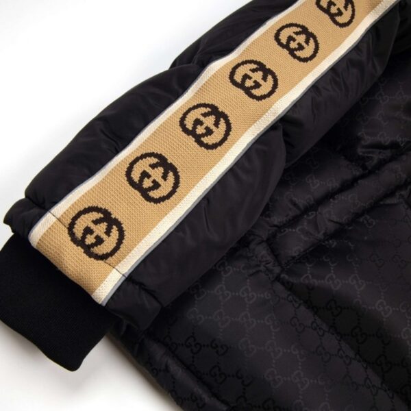 Jacket Gucci Puffer Monogram Black GC005 - Image 4