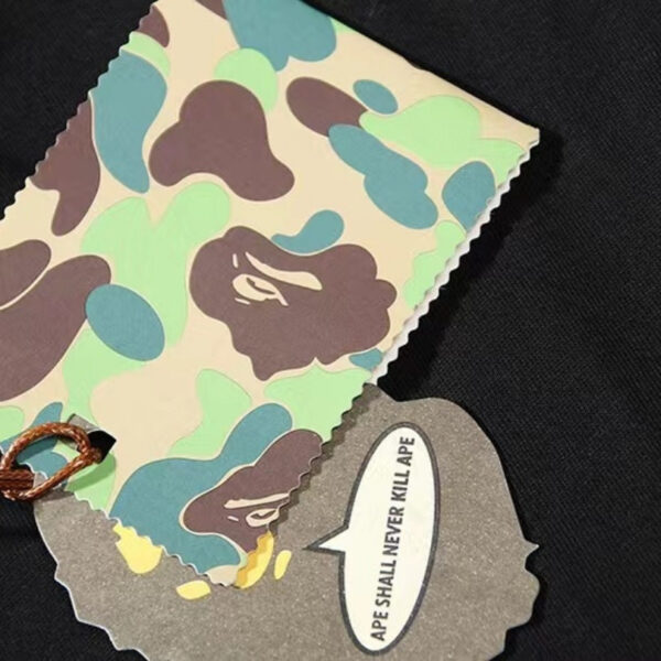 T-shirt BAPE Camo Flower Ape Head Black BP050 - Image 8