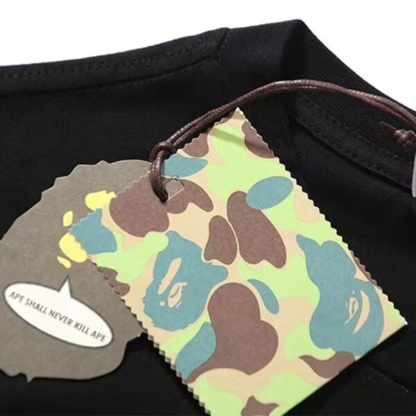 T-shirt BAPE Camo Flower Ape Head Black BP050 - Image 5