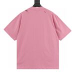 T-shirt Balenciaga Graphic Slogan Distressed Pink BL009 - Image 2