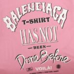 T-shirt Balenciaga Graphic Slogan Distressed Pink BL009 - Image 4