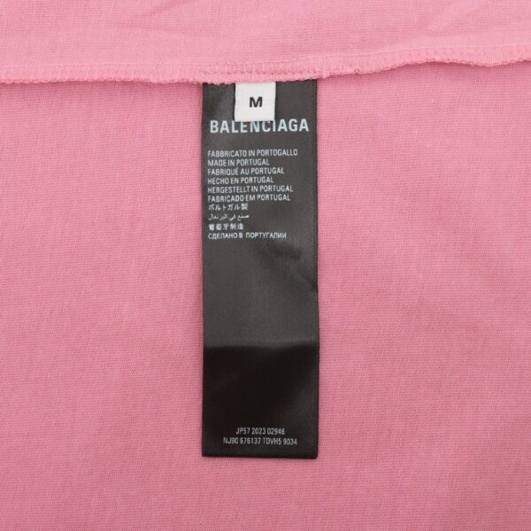 T-shirt Balenciaga Graphic Slogan Distressed Pink BL009 - Image 7