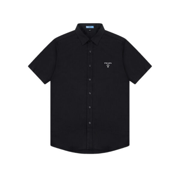 Shirt Prada Logo Short Sleeve Black PD002 - Image 1