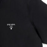 Shirt Prada Logo Short Sleeve Black PD002 - Image 4