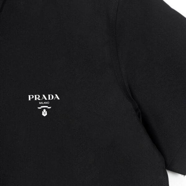 Shirt Prada Logo Short Sleeve Black PD002 - Image 4