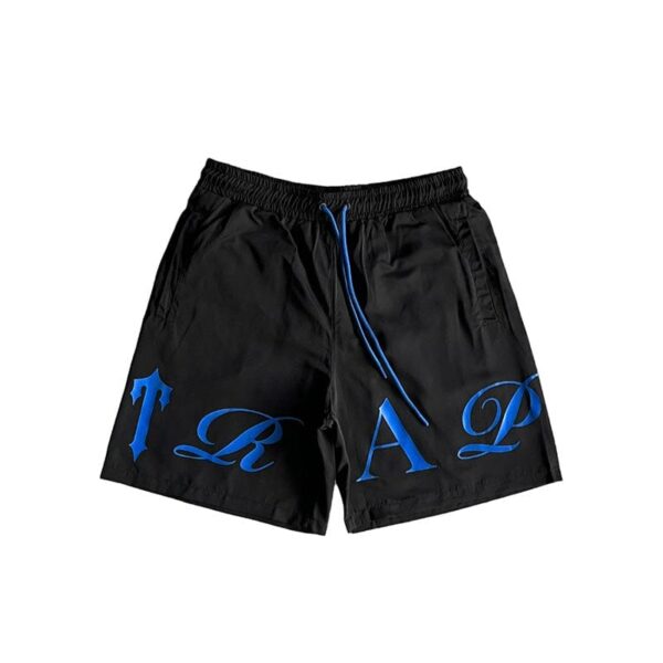 Shorts Trapstar Script Swimming Black/Dazzling Blue - Image 1