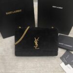Kate Wendetasche aus Veloursleder und Glattleder Schwarz 28,5 cm - Image 3