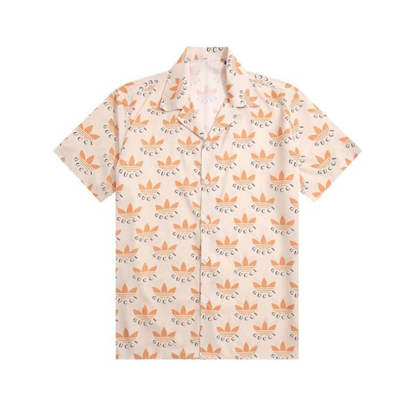 Shirt Gucci x Adidas Trefoil Beige Short Sleeve GC028 - Image 1
