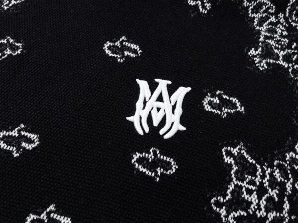 Amiri Bandana B-Ball Hoodie 'BlackGrey' - Image 4