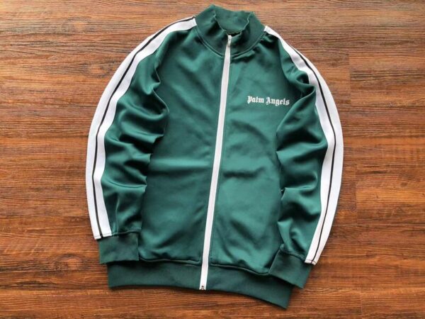 Set Palm Angels Logo Tracksuit Green - Image 4