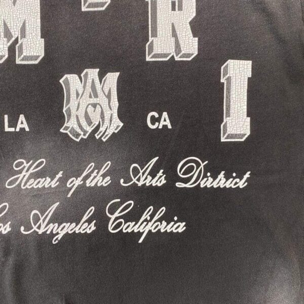 T-shirt Amiri Vintage Collegiate Black - Image 8