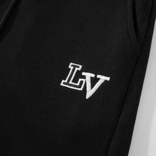 Shorts Louis Vuitton LV Black White Logo - Image 3