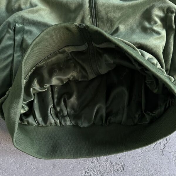 Tracksuit Corteiz Velour Green with White Logo CZ008 - Image 11