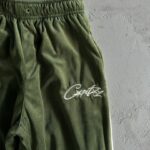Tracksuit Corteiz Velour Green with White Logo CZ008 - Image 7