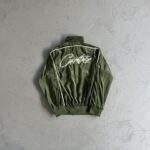 Tracksuit Corteiz Velour Green with White Logo CZ008 - Image 5